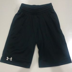 Boys Under Armour Black Mesh Shorts Size Small EUC